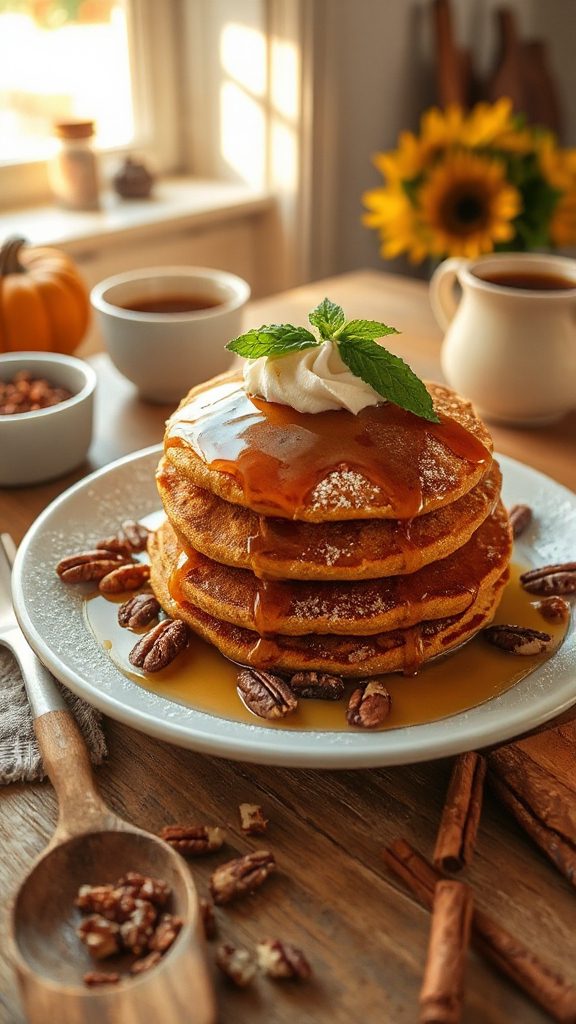 fluffy pumpkin pancakes recipe