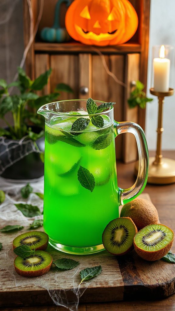 frighteningly fun kiwi spinach drink