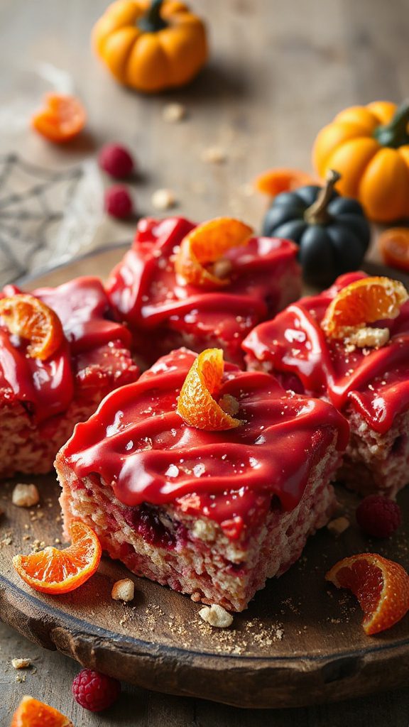 fruity halloween rice krispie treats