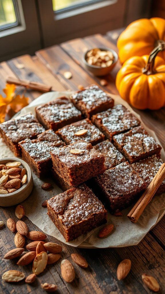 fudgy pumpkin almond brownies