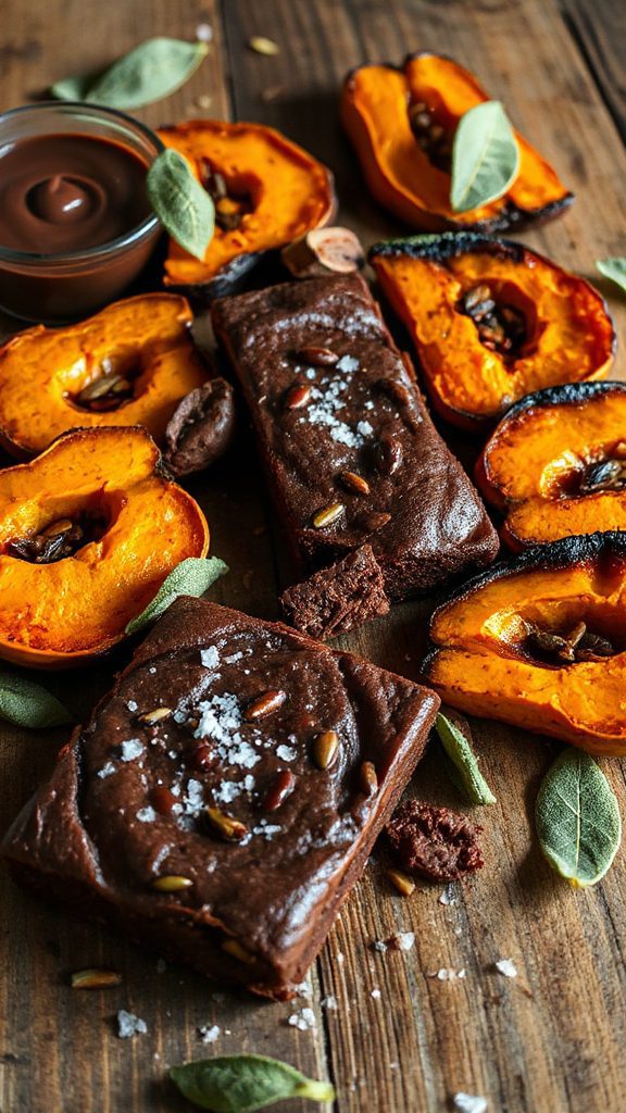 fudgy pumpkin chocolate brownies