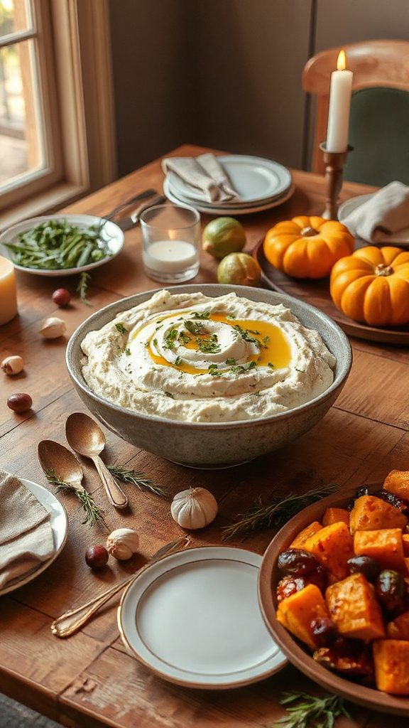 garlic herb cauliflower mash