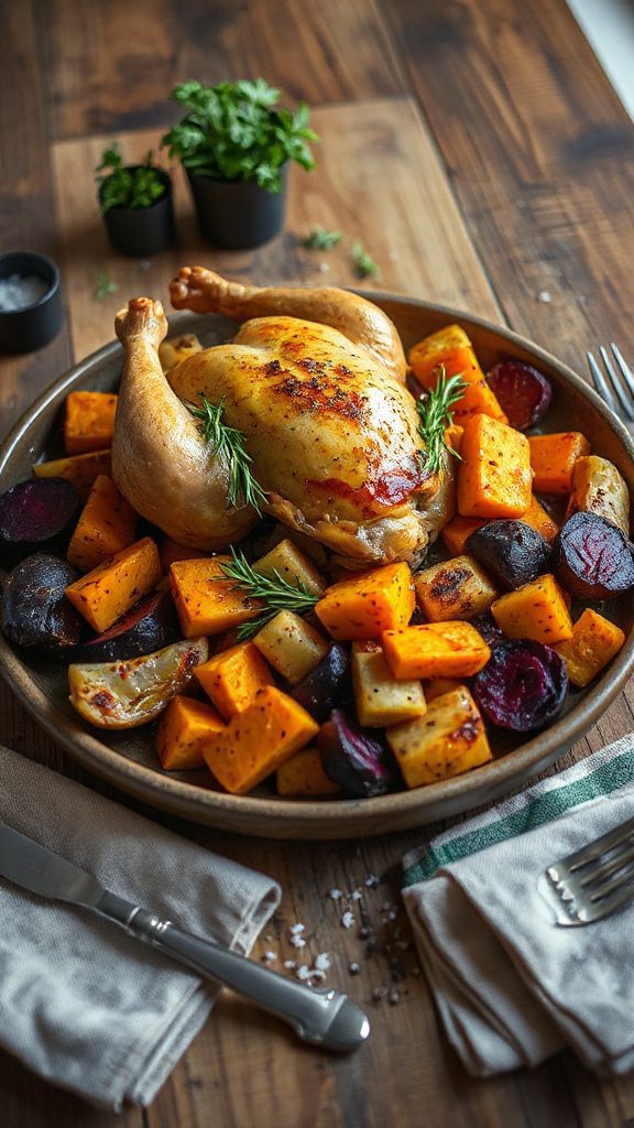 garlic rosemary chicken dinner