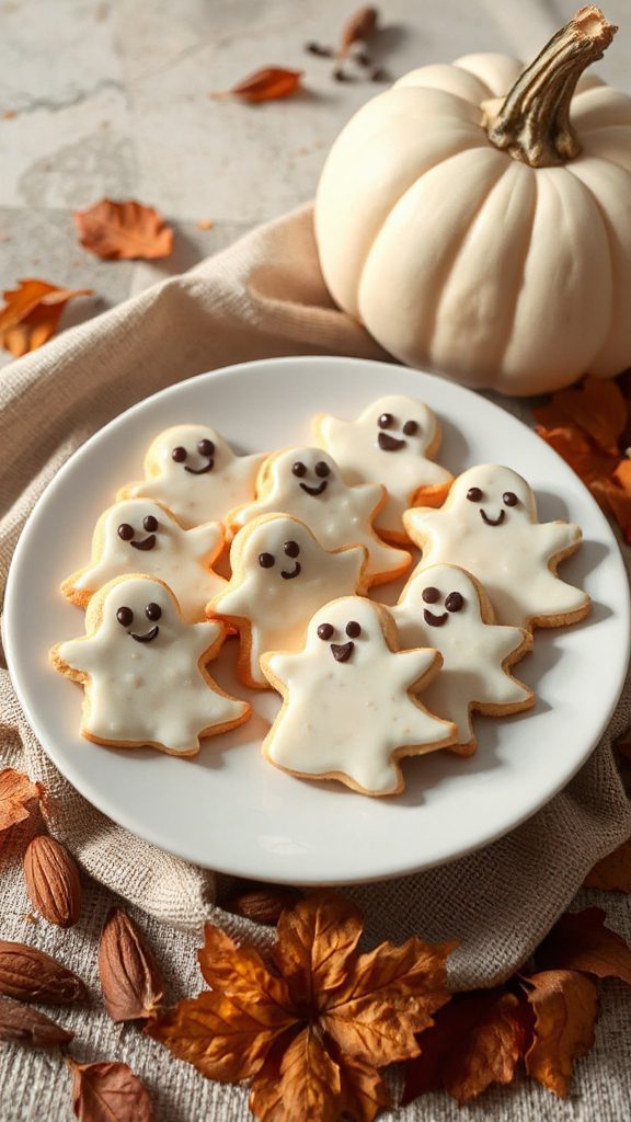 ghost shaped almond cookies recipe