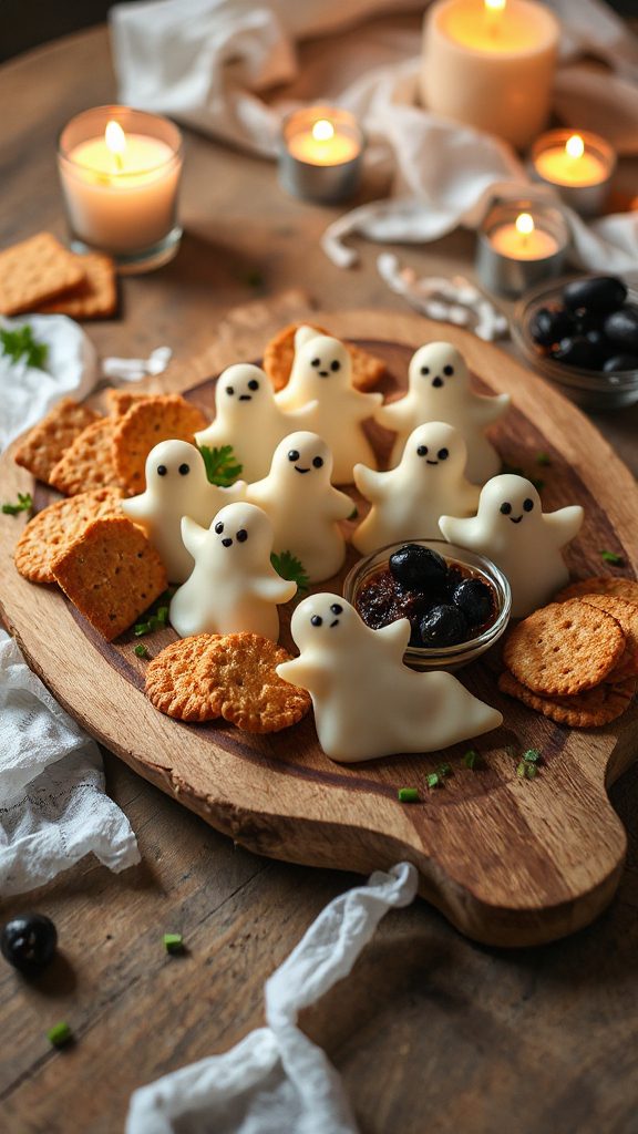 ghost shaped cheese appetizer