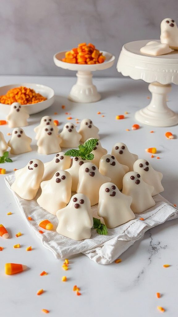ghost shaped chocolate treats