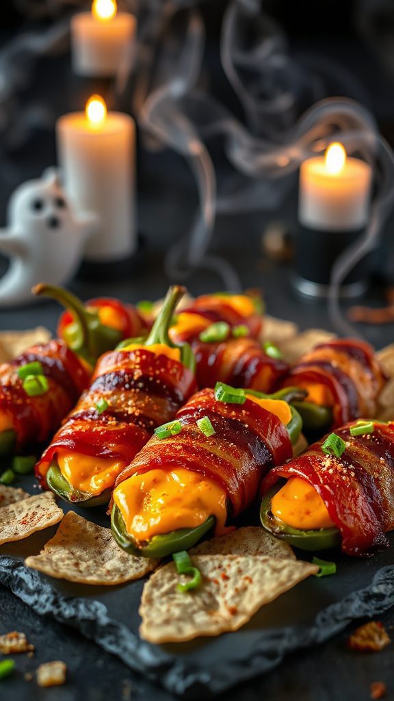 ghostly bacon wrapped poppers recipe