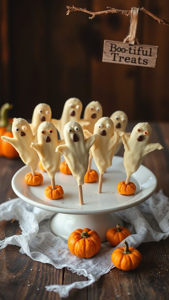 ghostly banana halloween treats