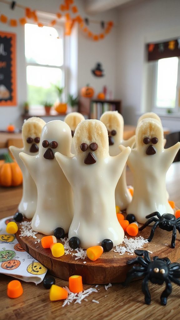 ghostly banana halloween treats