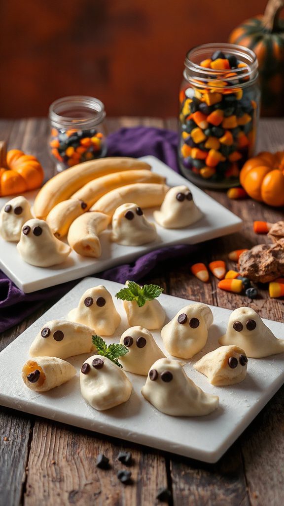 ghostly banana halloween treats
