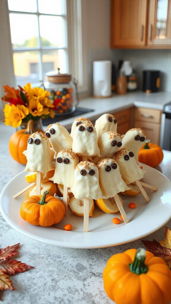 ghostly banana halloween treats