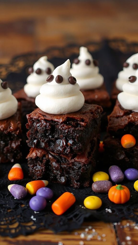 ghostly brownies for halloween