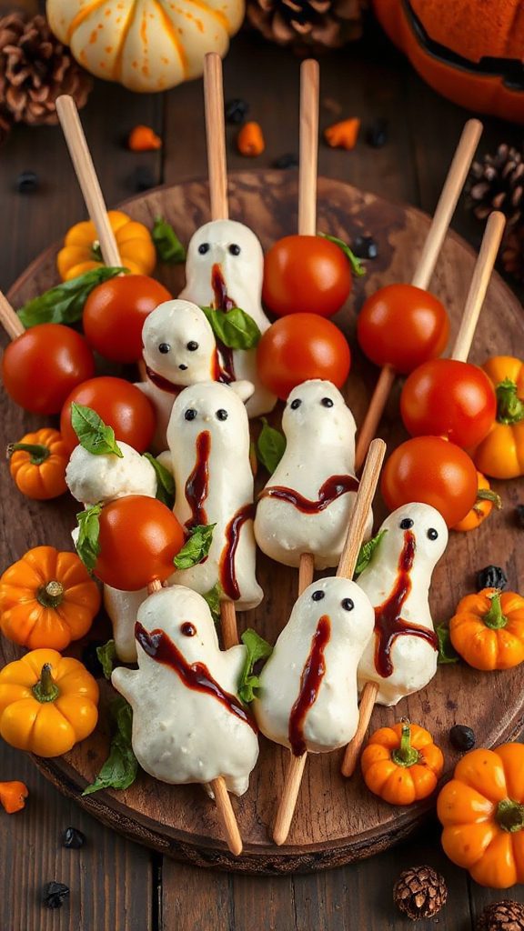 ghostly caprese skewers recipe