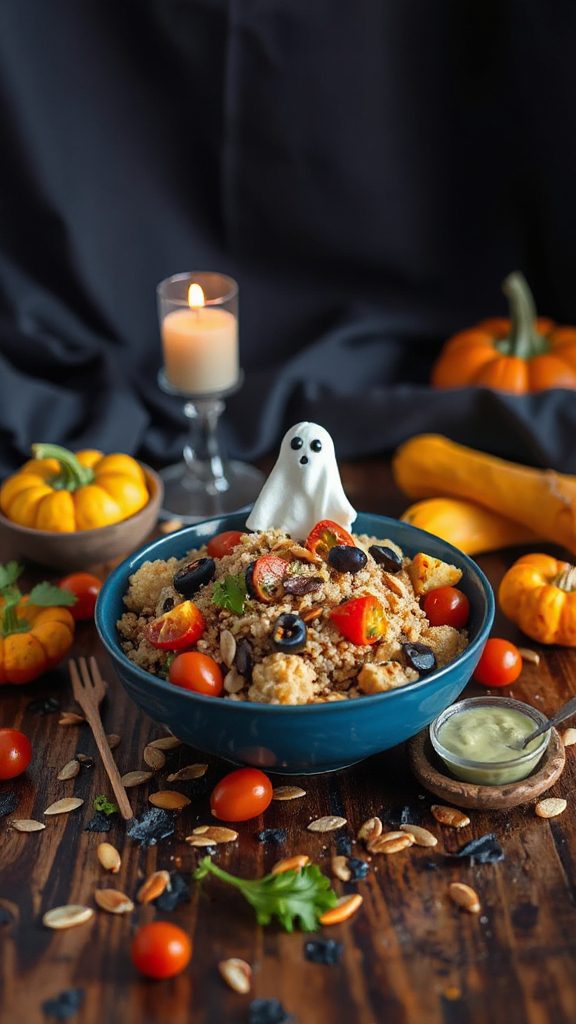 ghostly cauliflower quinoa bowl