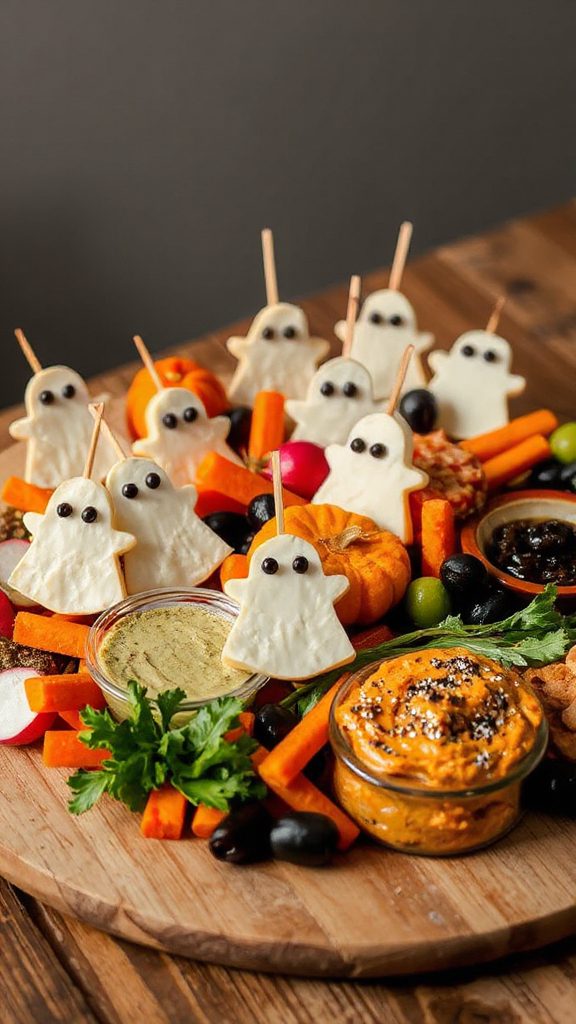 ghostly cheese and olives