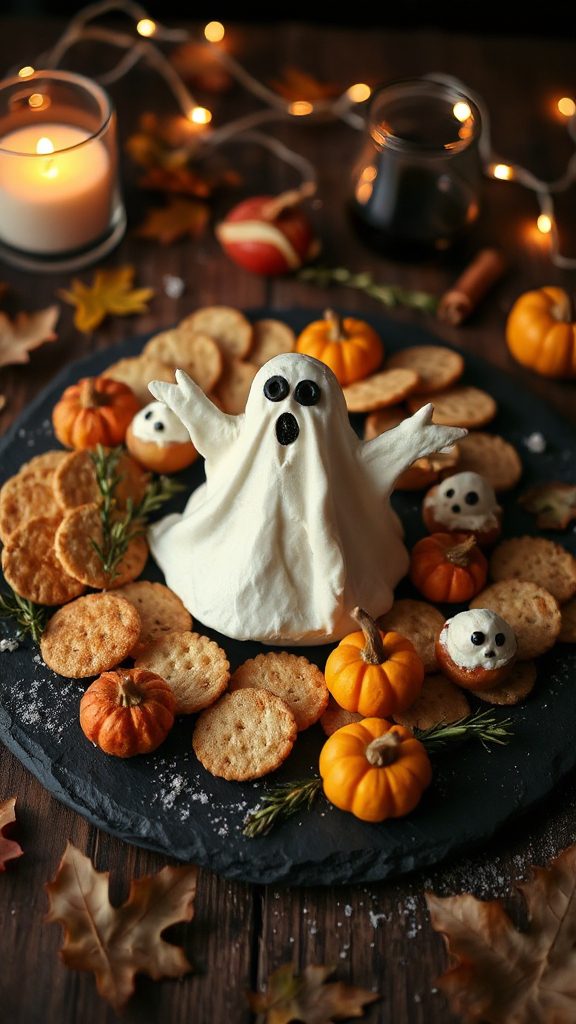 ghostly cheese halloween treats