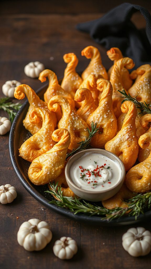 ghostly cheesy halloween snacks