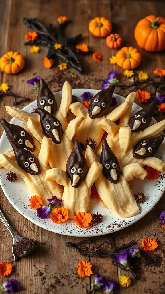 ghostly chocolate banana treats