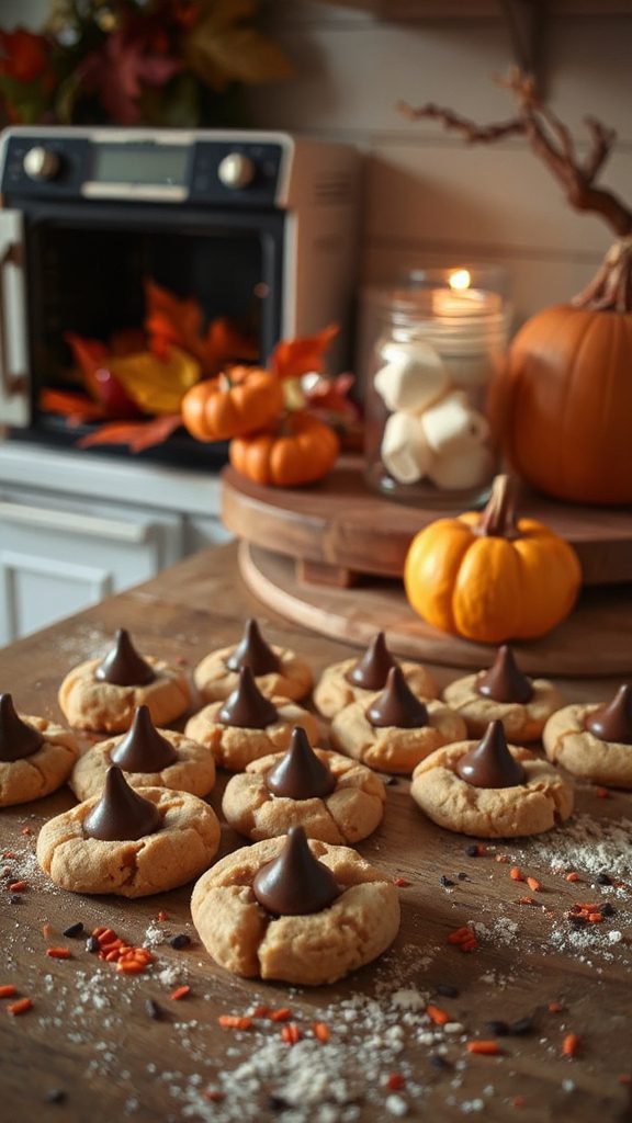 ghostly chocolate peanut blossoms