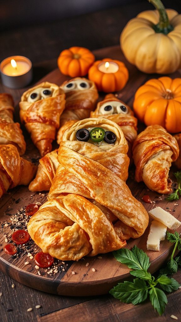ghostly crescent roll treats