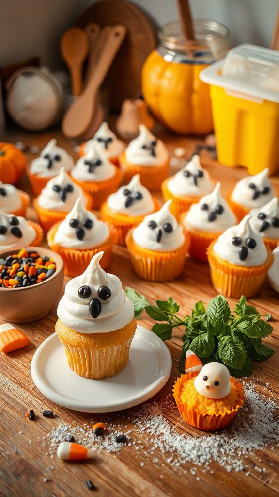 ghostly cupcakes for halloween