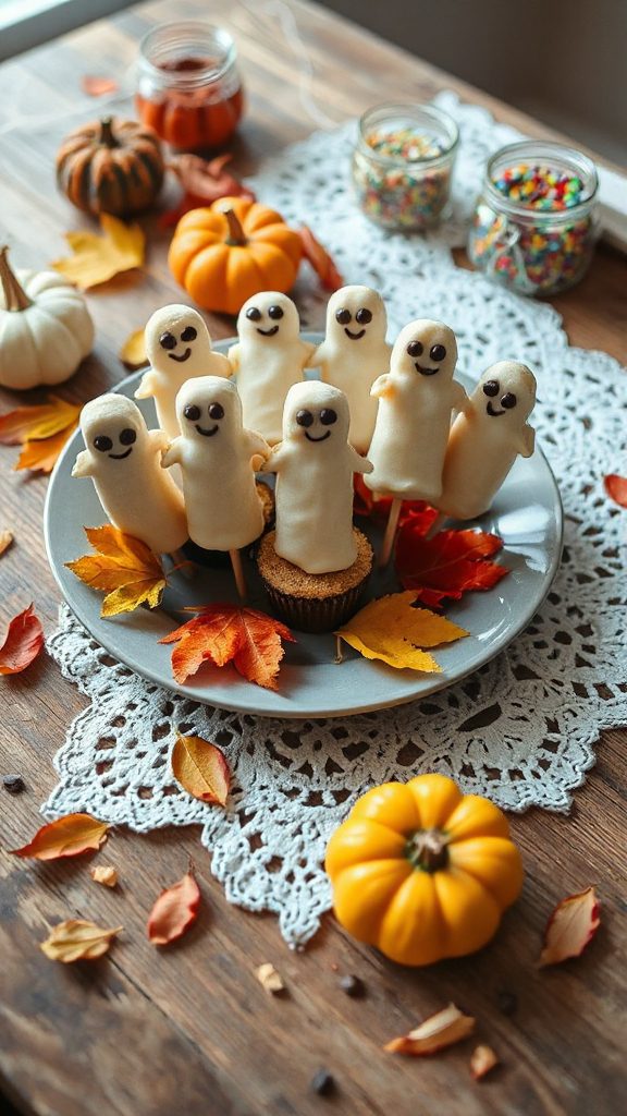 ghostly frozen banana treats