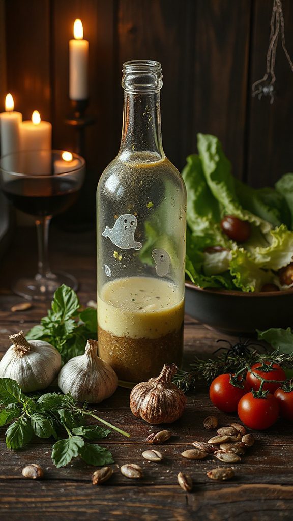 ghostly garlic herb vinaigrette