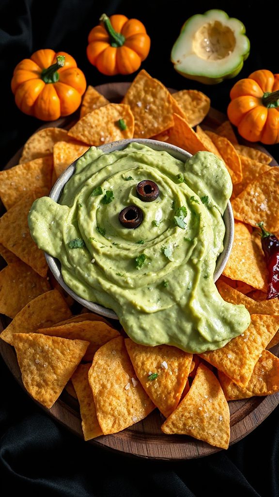 ghostly guacamole halloween dip