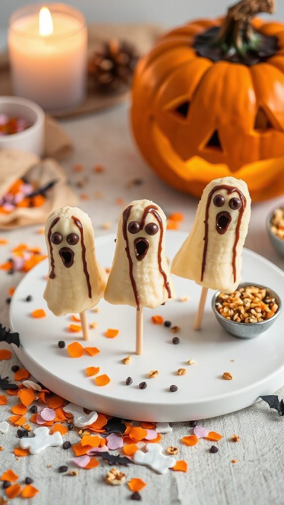ghostly halloween banana pops