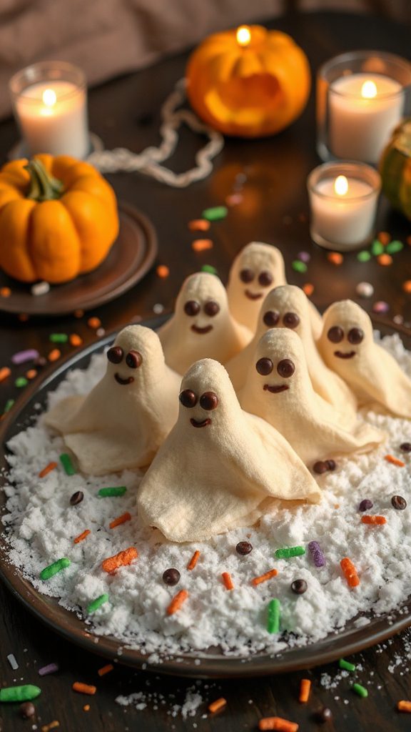 ghostly halloween banana treats