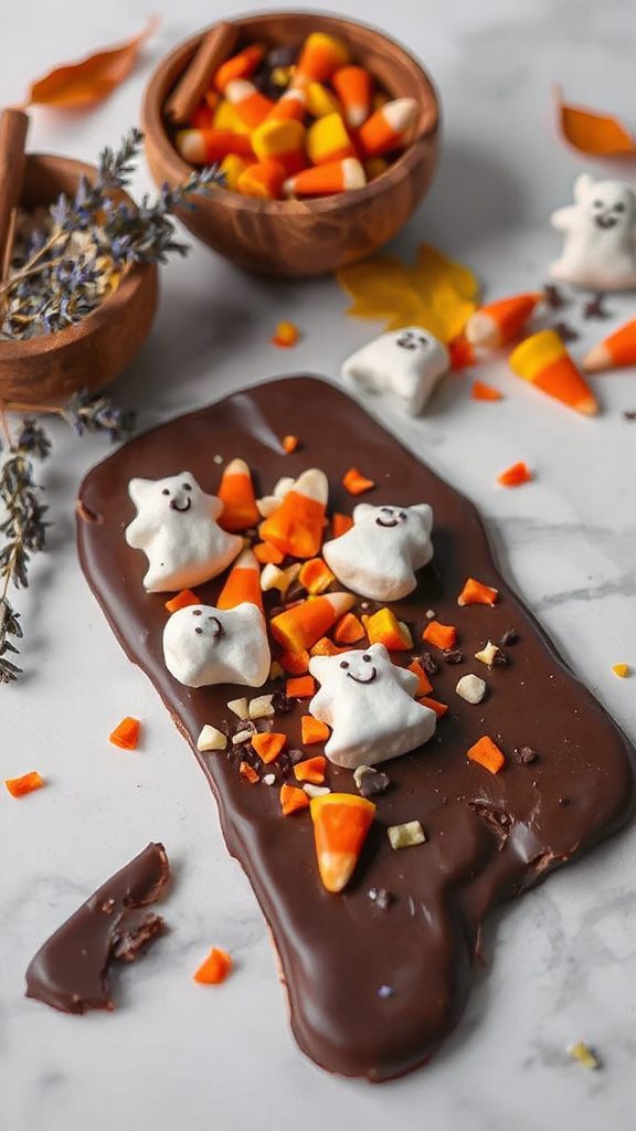 ghostly halloween chocolate treat