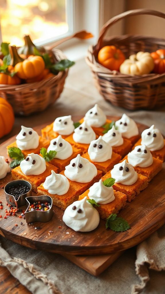 ghostly halloween cookie bars