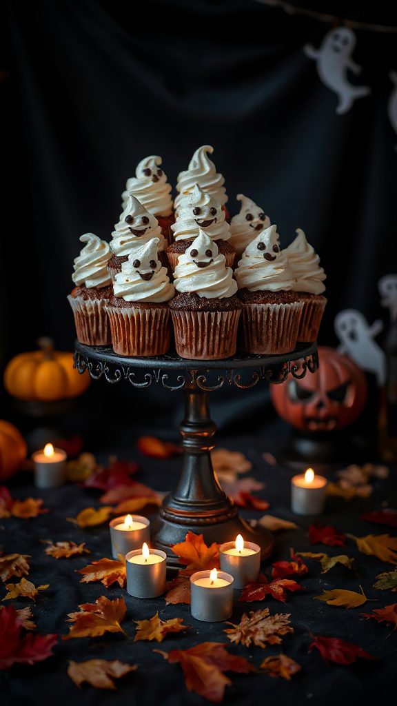 ghostly halloween cupcake delights