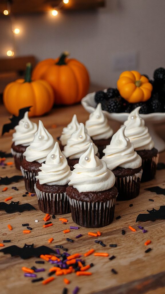 ghostly halloween cupcake treats
