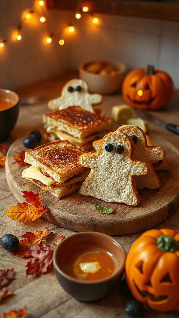 ghostly halloween grilled cheese