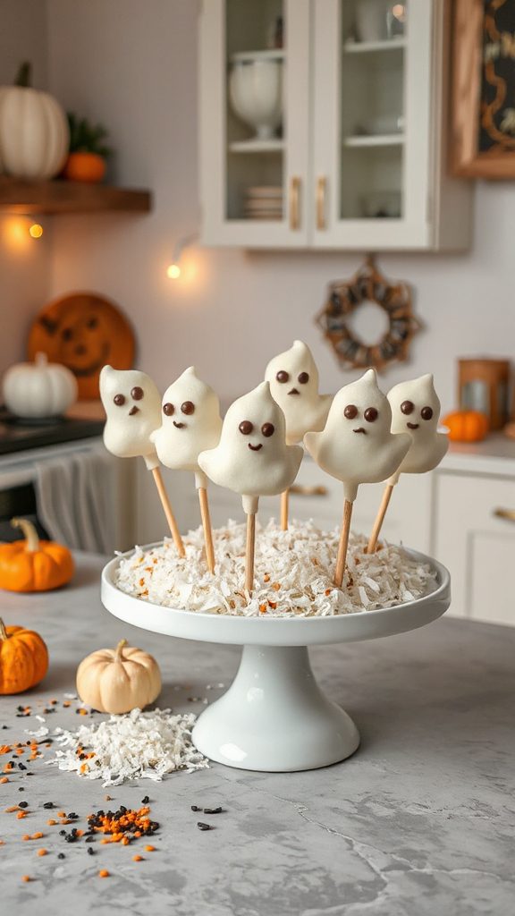 ghostly halloween marshmallow treats