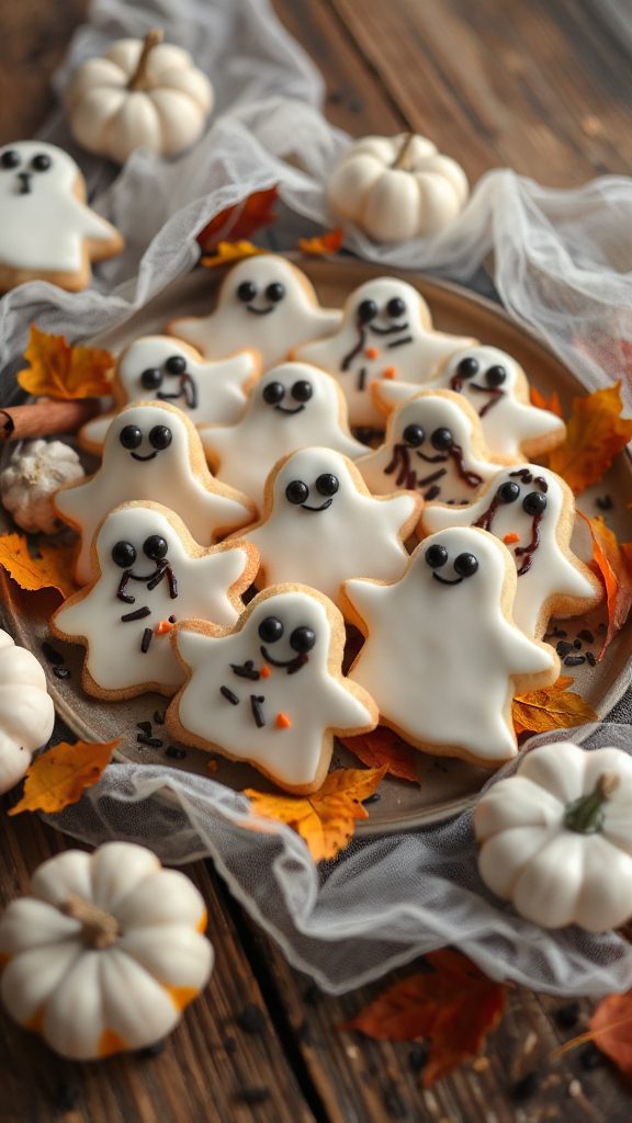 ghostly halloween sugar cookies