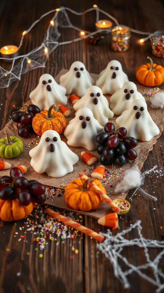 ghostly halloween treat clusters