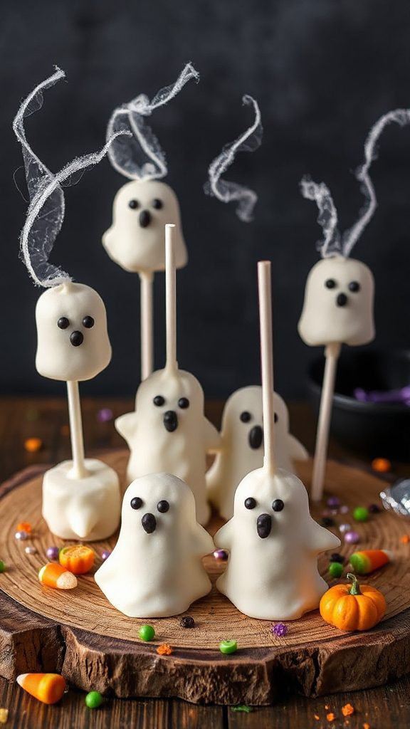 ghostly marshmallow halloween pops