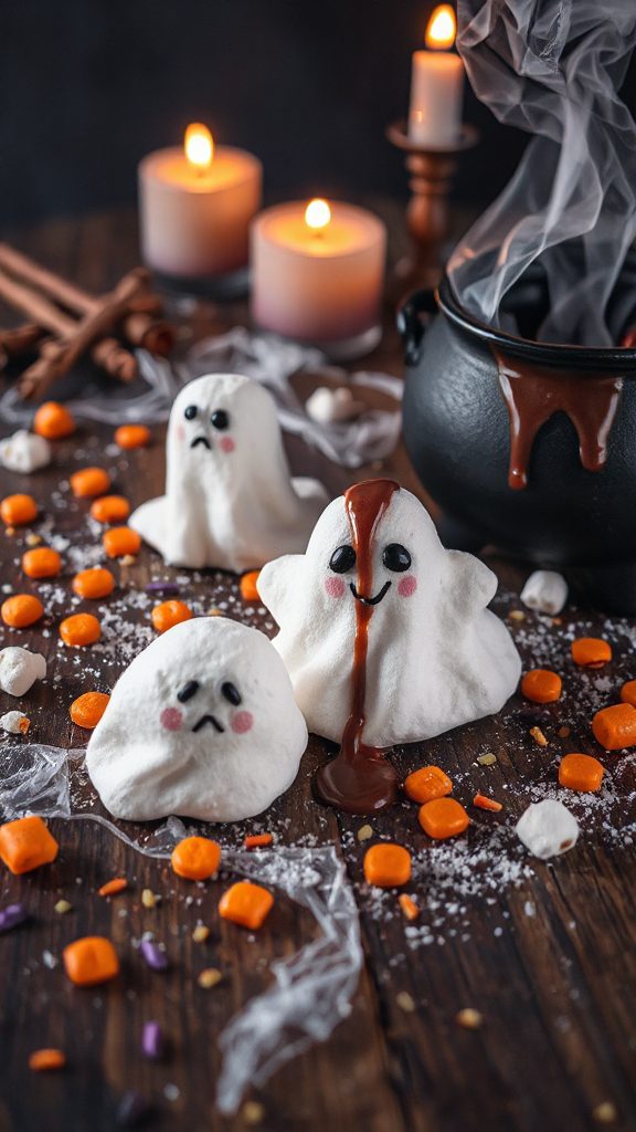 ghostly marshmallow halloween treats