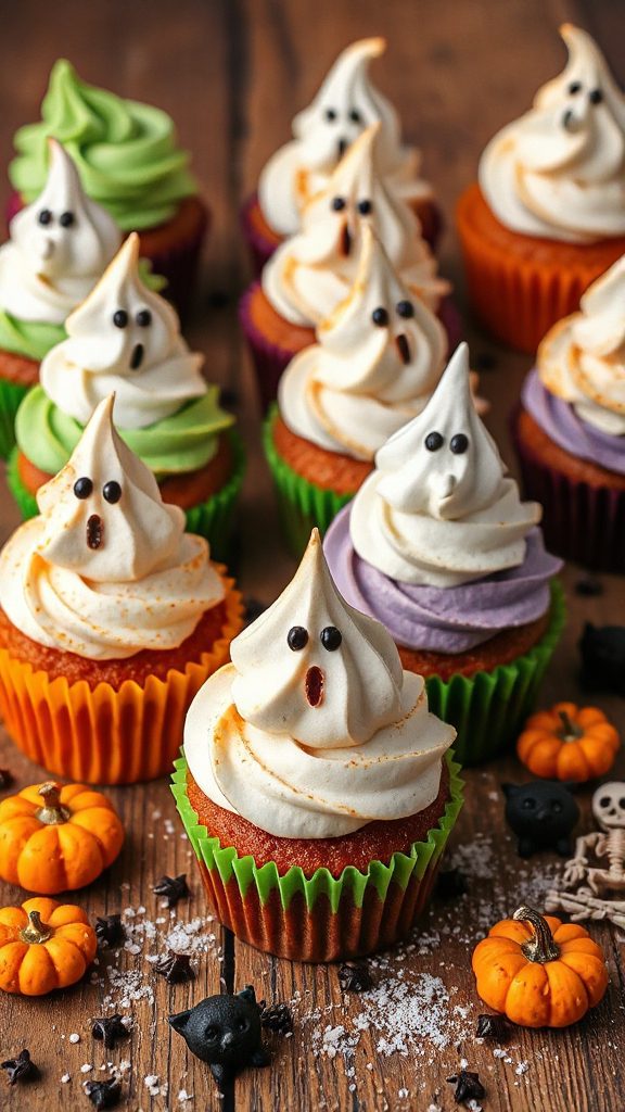 ghostly meringue cupcake treats