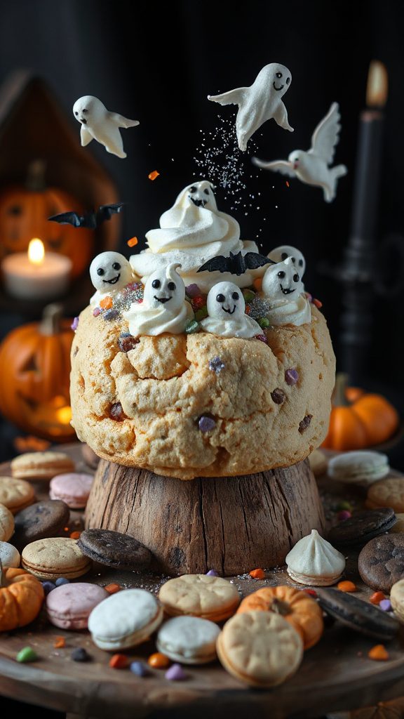ghostly vanilla cookie cake