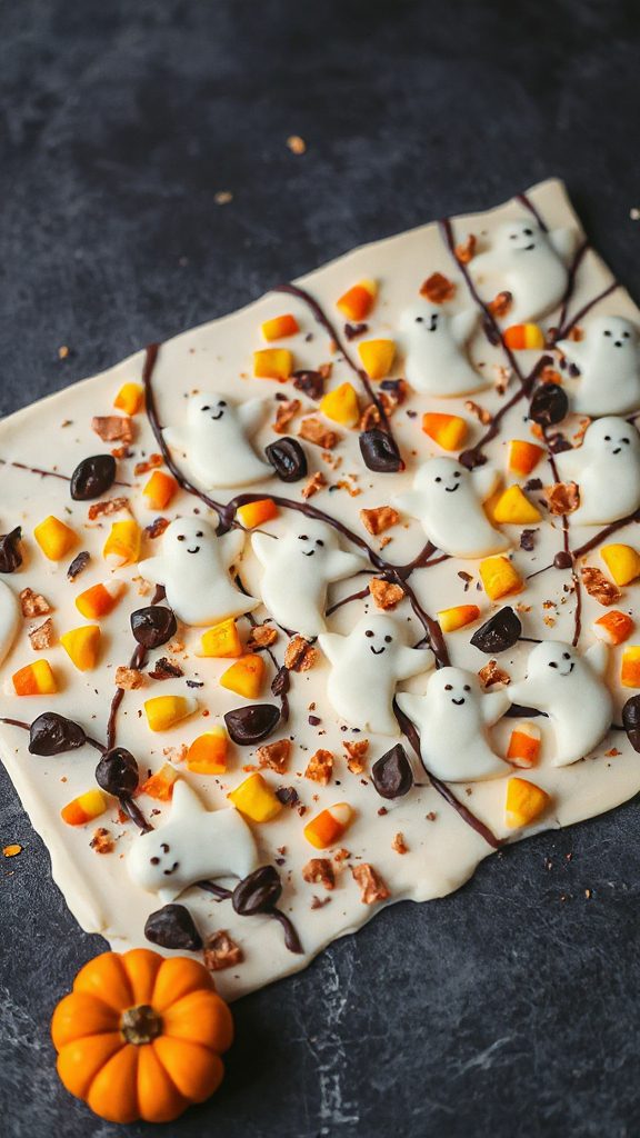 ghostly white chocolate bark