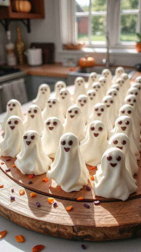 ghostly white chocolate treats