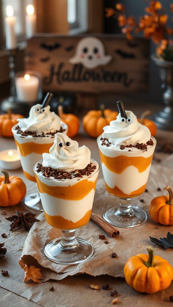 ghostly yogurt parfait layers