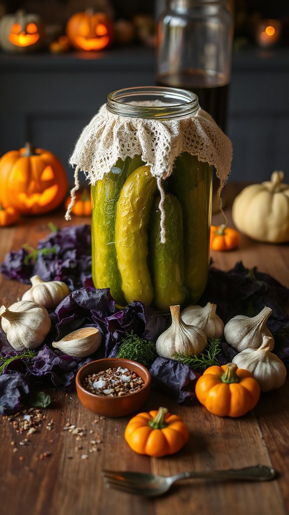 ghoulish garlic dill pickles