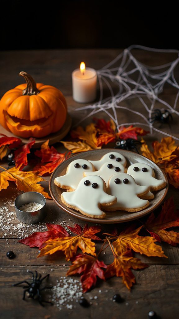 ghoulish ghost halloween cookies