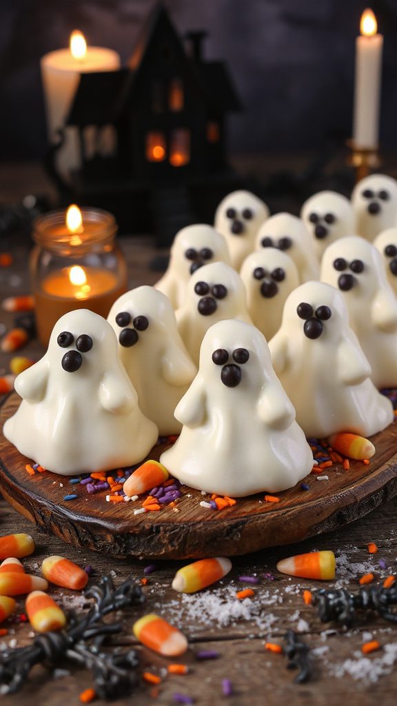 ghoulish ghost rice treats