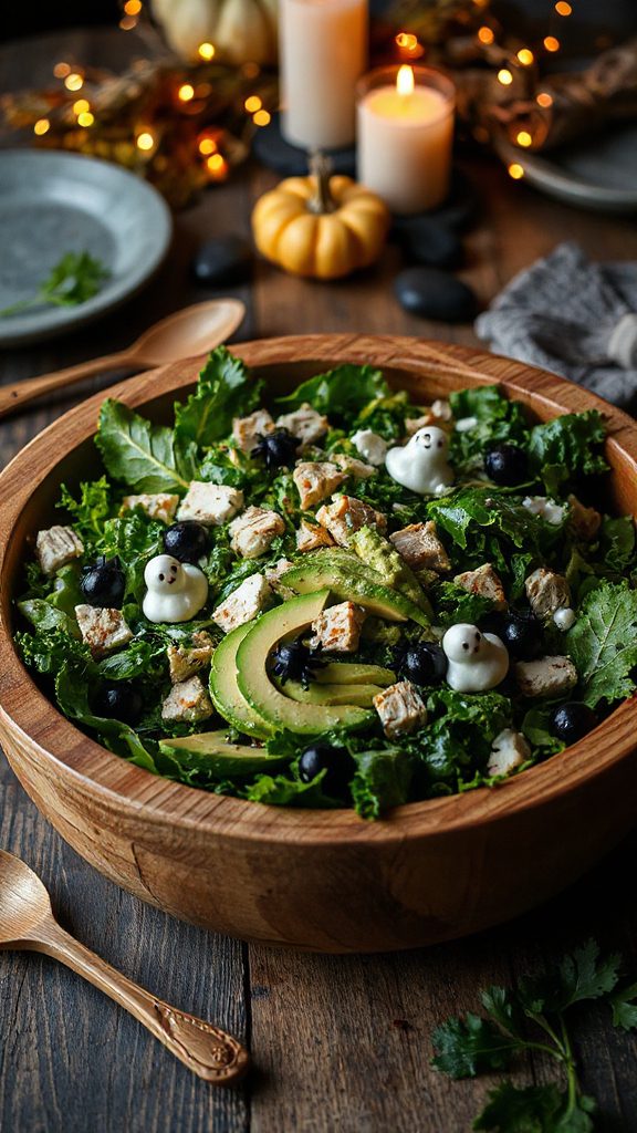 ghoulishly green chicken salad