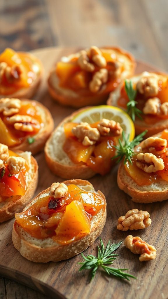 ginger apple chutney crostini